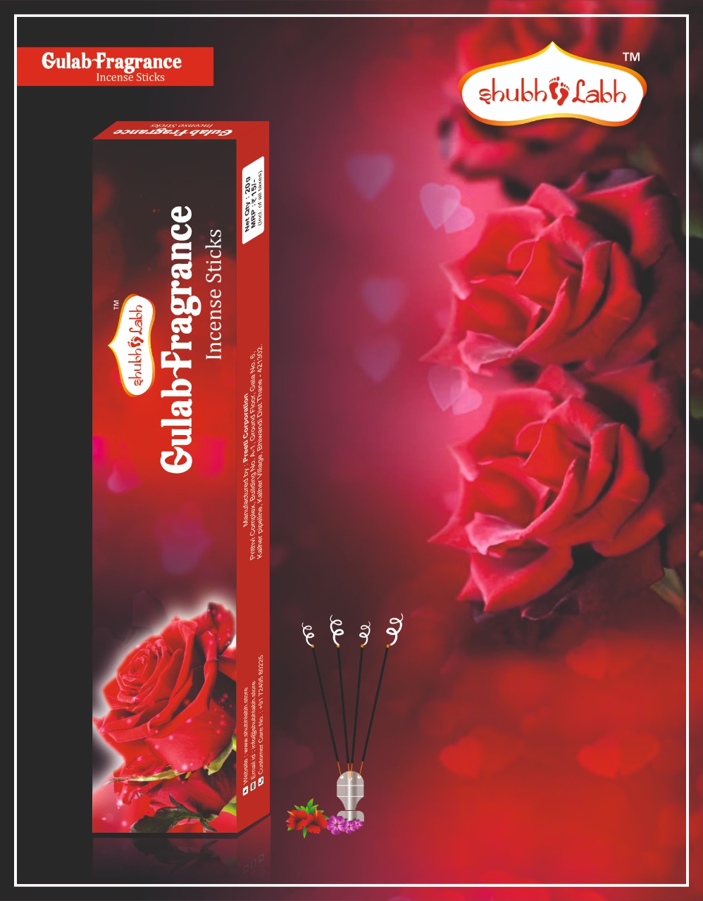 Rose Incense sticks manufacture
