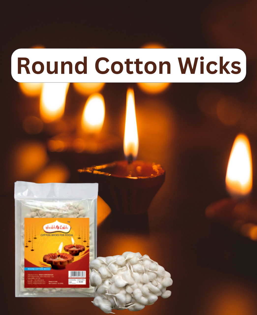 round cotton wicks by shubh labh